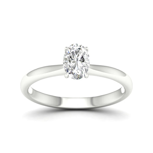 1 Ctw Classic Oval Solitaire Lab Grown Ring