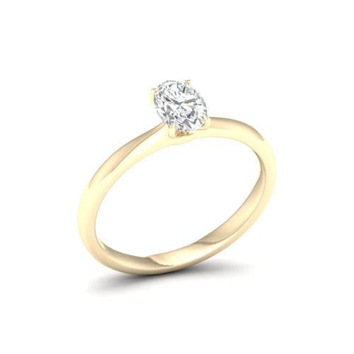1 Ctw Classic Oval Solitaire Lab Grown Ring