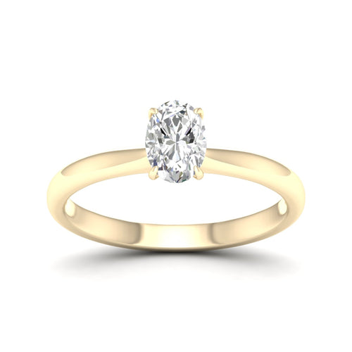 1 Ctw Classic Oval Solitaire Lab Grown Ring