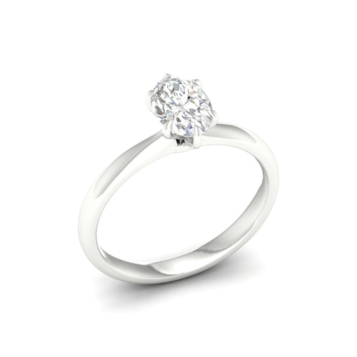 3/4 Ctw Classic Oval Solitaire Lab Grown Ring