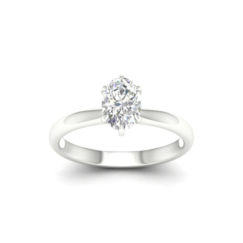 3/4 Ctw Classic Oval Solitaire Lab Grown Ring