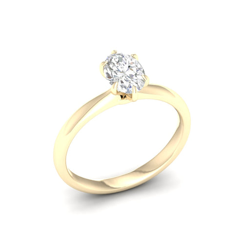 3/4 Ctw Classic Oval Solitaire Lab Grown Ring