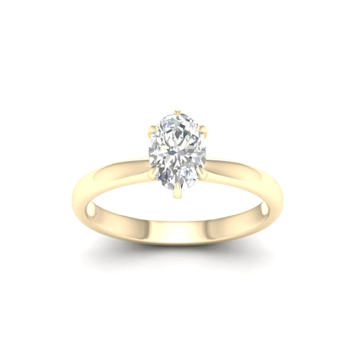 3/4 Ctw Classic Oval Solitaire Lab Grown Ring