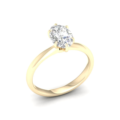 1 1/2 Ctw Classic Oval Solitaire Lab Grown Ring