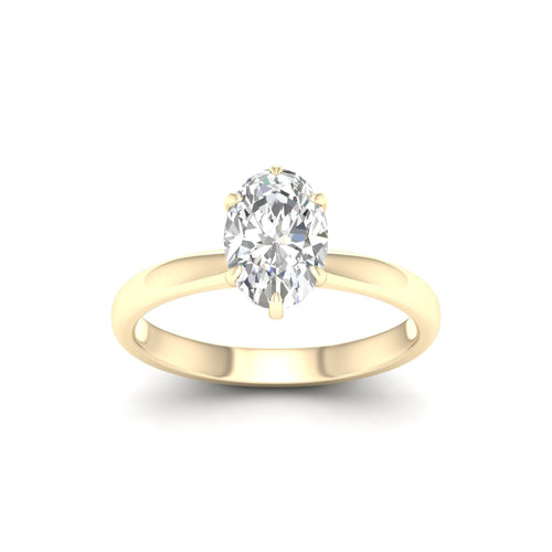 1 1/2 Ctw Classic Oval Solitaire Lab Grown Ring