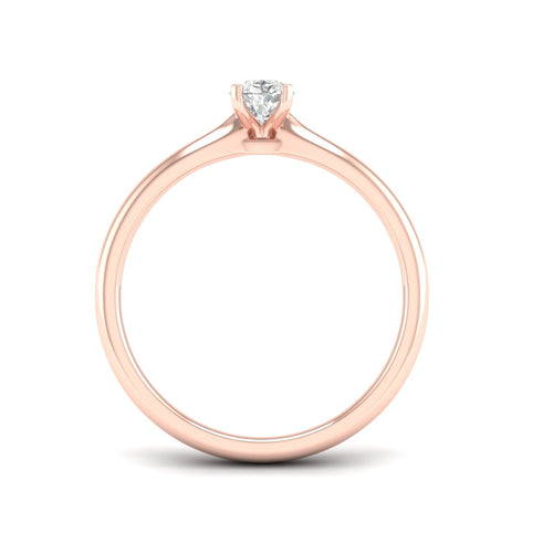 1/2 Ctw Classic Pear Solitaire Lab Grown Ring