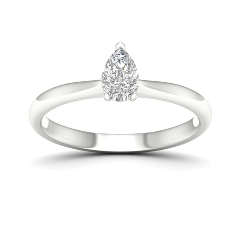 1/2 Ctw Classic Pear Solitaire Lab Grown Ring
