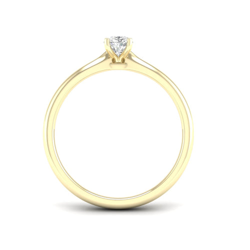 1/2 Ctw Classic Pear Solitaire Lab Grown Ring
