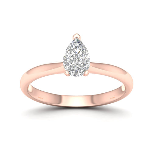 3/4 Ctw Classic Pear Solitaire Lab Grown Ring