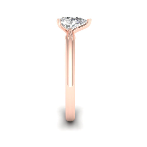 3/4 Ctw Classic Pear Solitaire Lab Grown Ring