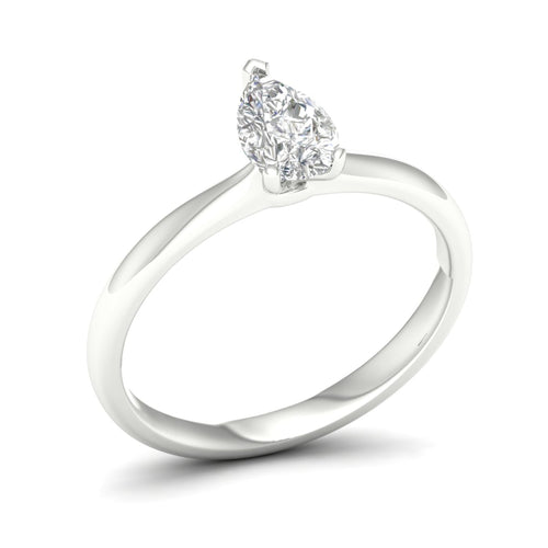 3/4 Ctw Classic Pear Solitaire Lab Grown Ring