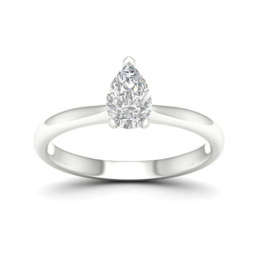 3/4 Ctw Classic Pear Solitaire Lab Grown Ring