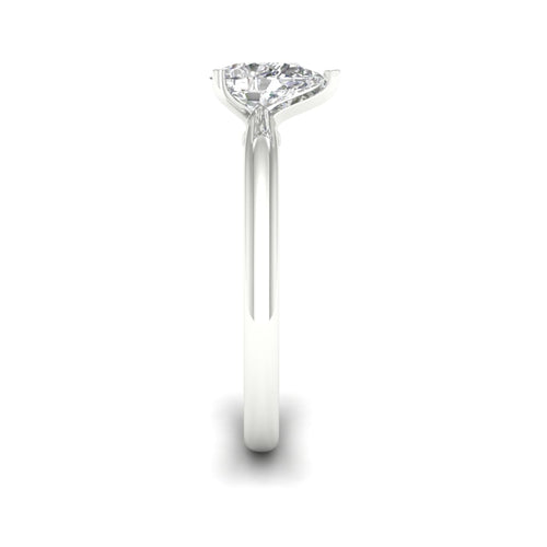 3/4 Ctw Classic Pear Solitaire Lab Grown Ring