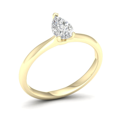 3/4 Ctw Classic Pear Solitaire Lab Grown Ring
