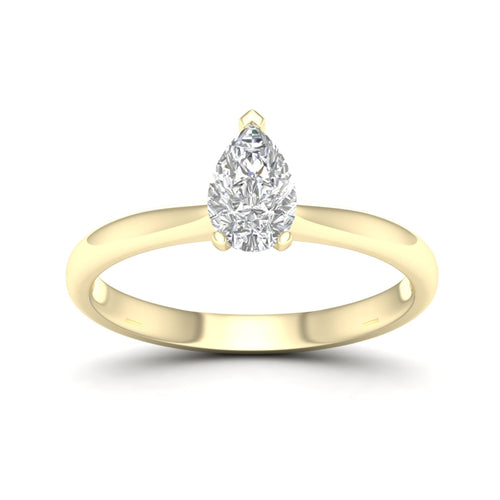 3/4 Ctw Classic Pear Solitaire Lab Grown Ring