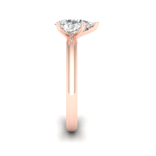 1 Ctw Classic Pear Solitaire Lab Grown Ring