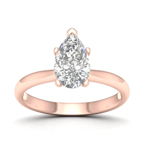 1 1/2 Ctw Classic Pear Solitaire Lab Grown Ring