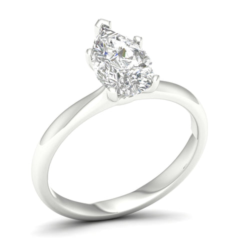 1 1/2 Ctw Classic Pear Solitaire Lab Grown Ring