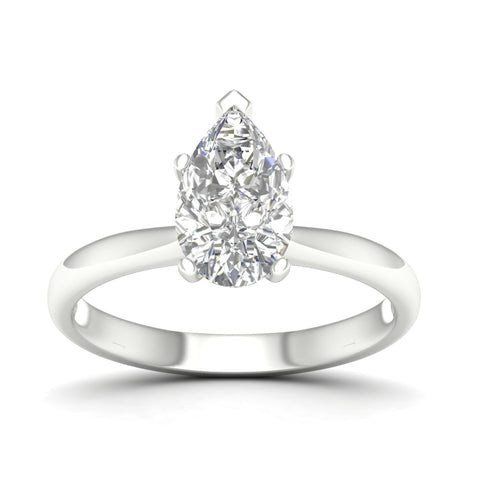 1 1/2 Ctw Classic Pear Solitaire Lab Grown Ring