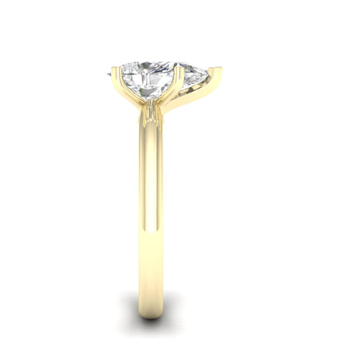1 1/2 Ctw Classic Pear Solitaire Lab Grown Ring