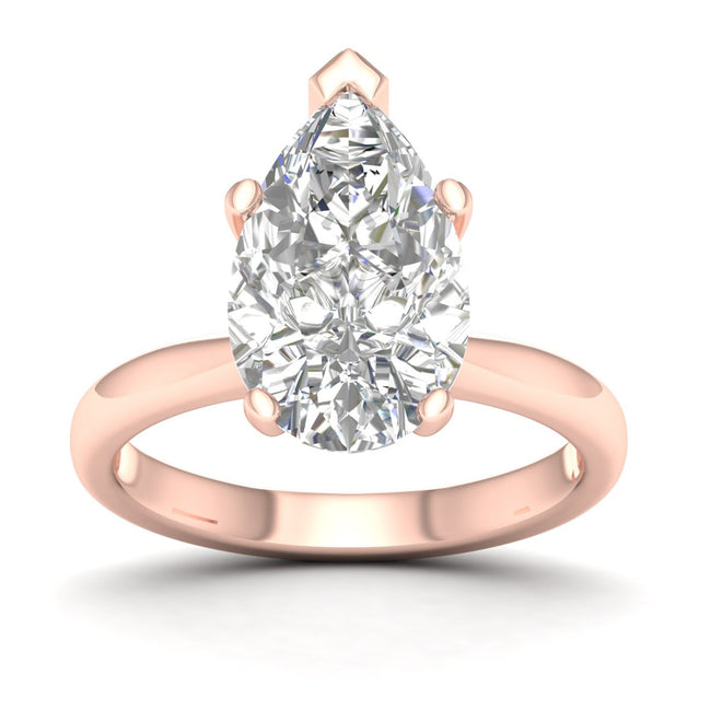 4 Ctw Classic Pear Solitaire Ring