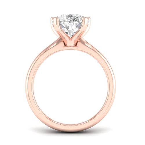 4 Ctw Classic Pear Solitaire Lab Grown Ring