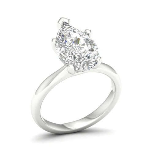 4 Ctw Classic Pear Solitaire Lab Grown Ring