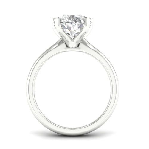 4 Ctw Classic Pear Solitaire Lab Grown Ring