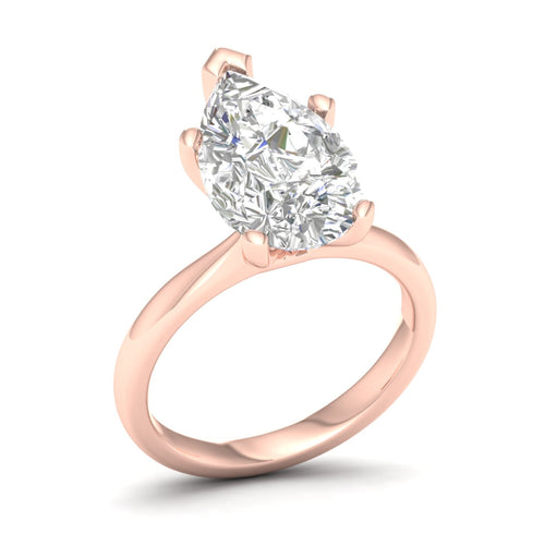 5 Ctw Classic Pear Solitaire Lab Grown Ring
