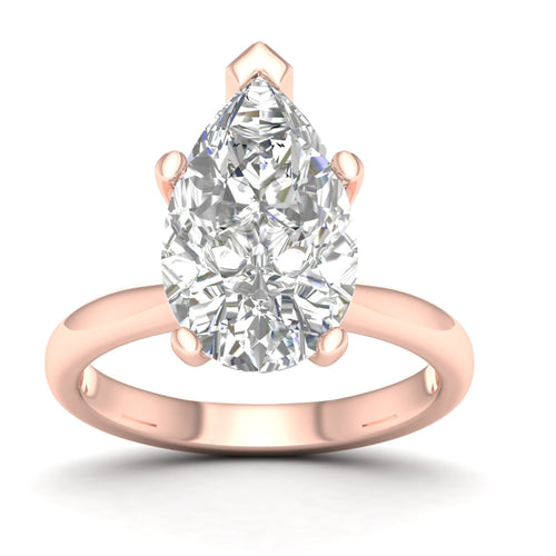 5 Ctw Classic Pear Solitaire Lab Grown Ring