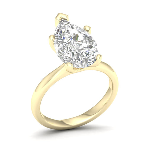 5 Ctw Classic Pear Solitaire Lab Grown Ring
