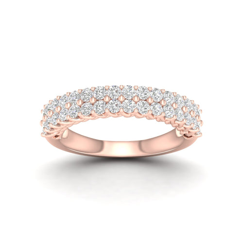 1 ctw Entwine Double Row Lab Grown Anniversary Ring in 18KT