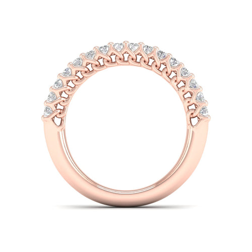 1 ctw Entwine Double Row Lab Grown Anniversary Ring in 18KT