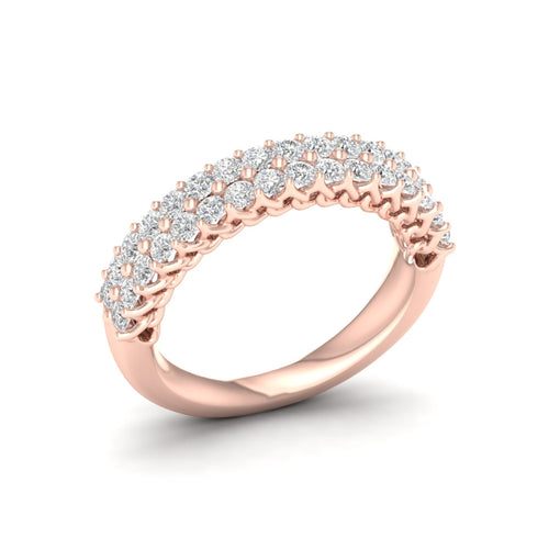 1 ctw Entwine Double Row Lab Grown Anniversary Ring in 18KT