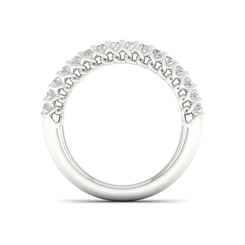 1 ctw Entwine Double Row Lab Grown Anniversary Ring in 18KT