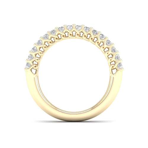 1 ctw Entwine Double Row Lab Grown Anniversary Ring in 18KT