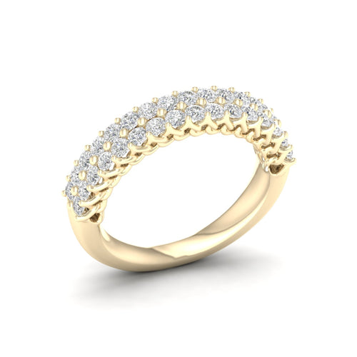 1 ctw Entwine Double Row Lab Grown Anniversary Ring in 18KT