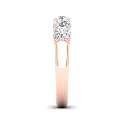 2 ctw Five Five Stone Lab Grown Cushion Anniversary Band