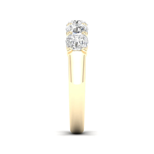 2 ctw Five Five Stone Lab Grown Cushion Anniversary Band
