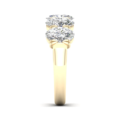 3 Ctw Oval Five Stone Lab Grown Anniversary Band