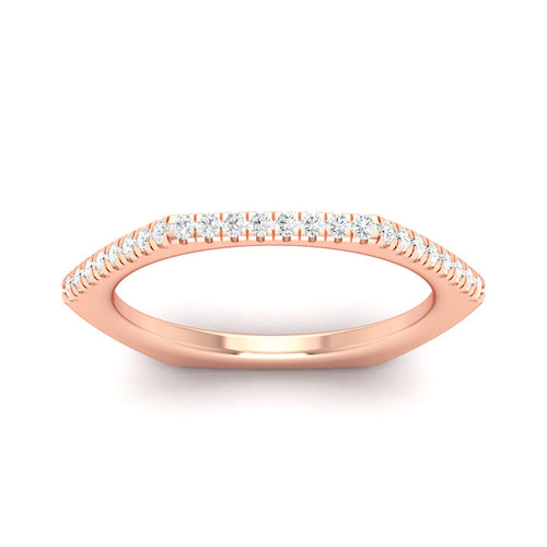 1/5 Ctw Geometric Hexagon Lab Grown Fashion Stackable Ring