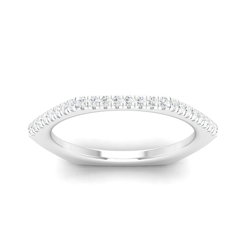 1/5 Ctw Geometric Hexagon Lab Grown Fashion Stackable Ring
