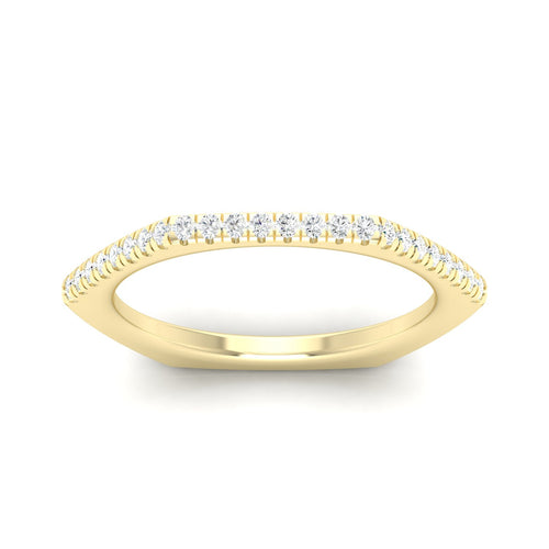 1/5 Ctw Geometric Hexagon Lab Grown Fashion Stackable Ring