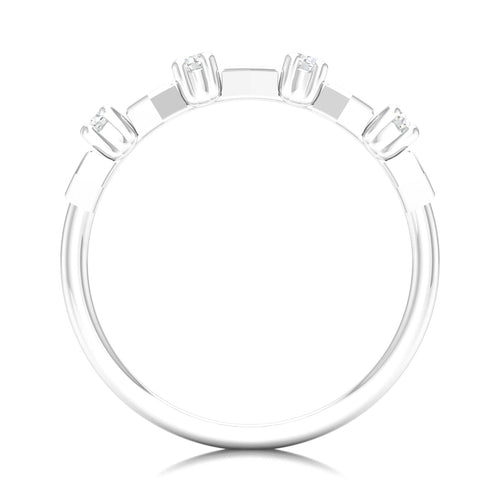 1/10 Ctw Hexagon Lab Grown Fashion Stackable Ring
