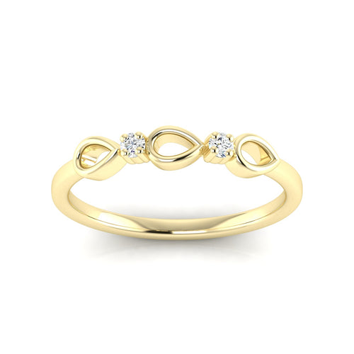 0.05 Ctw Drop Lab Grown Fashion Stackable Ring