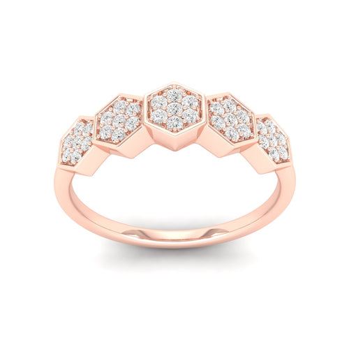 1/4 Ctw Honey Comb Lab Grown Fashion Stackable Ring