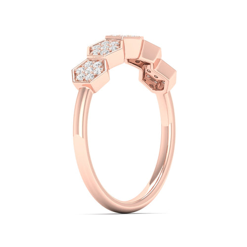 1/4 Ctw Honey Comb Lab Grown Fashion Stackable Ring