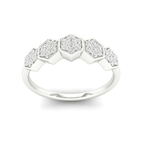 1/4 Ctw Honey Comb Lab Grown Fashion Stackable Ring
