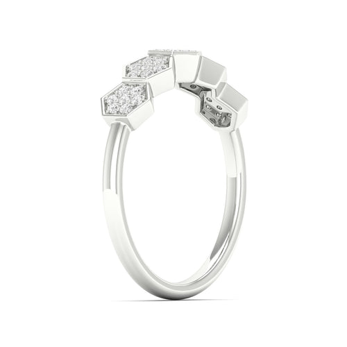1/4 Ctw Honey Comb Lab Grown Fashion Stackable Ring