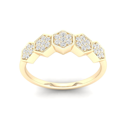 1/4 Ctw Honey Comb Lab Grown Fashion Stackable Ring
